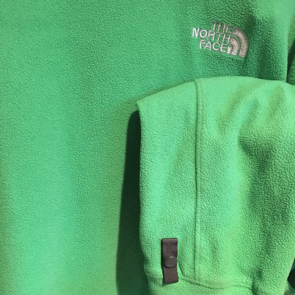 North Face Green Fleece Jacket Full Zip Mens XL - Picture 6 of 6